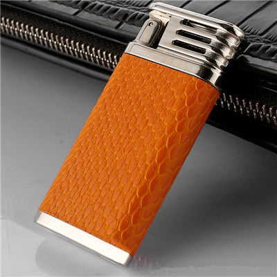 2018 New Leather USB Thunder Lighter Rechargeable Electronic Cigarette Plasma Double Arc Palse Pulse Gadgets Shake Ignition