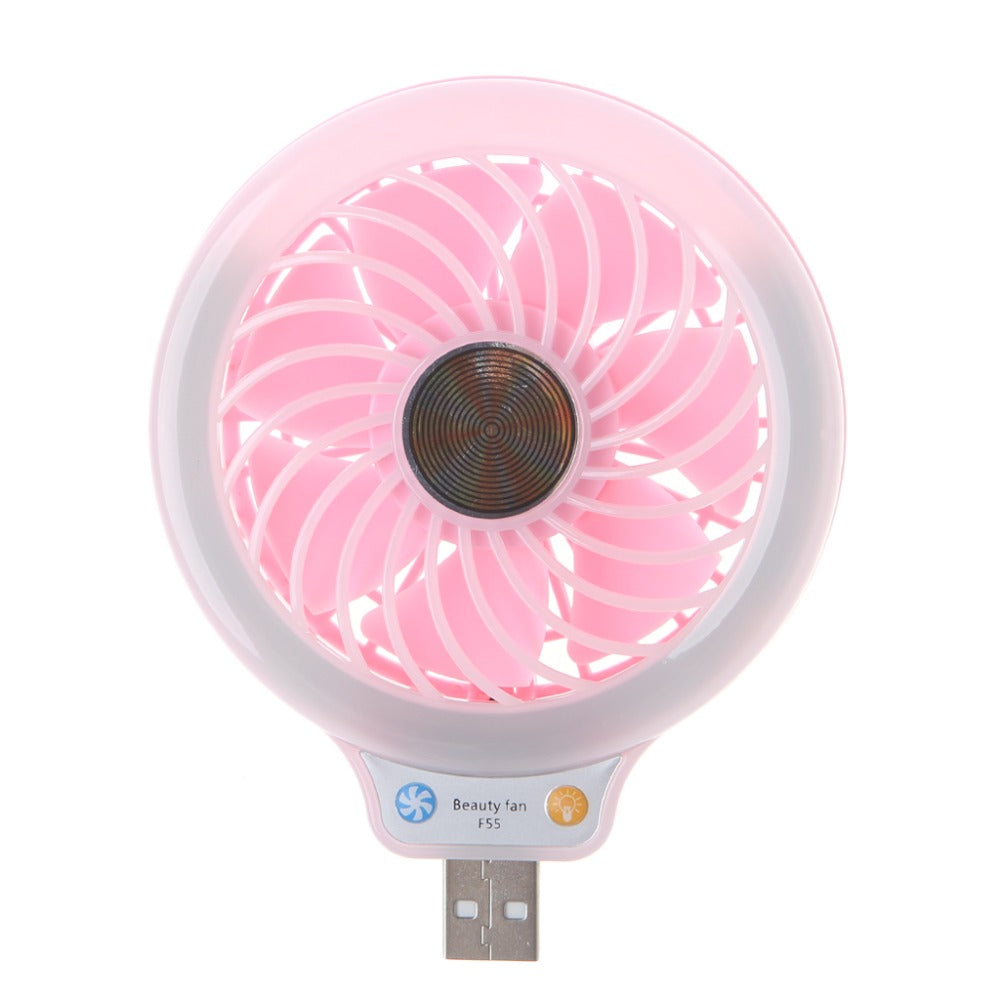 2018 1Pc New USB Gadgets 5V Portable Mini 4 LED Light Desk USB Fan Quiet Operation For PC Laptop Notebook Blue/Pink High Quality